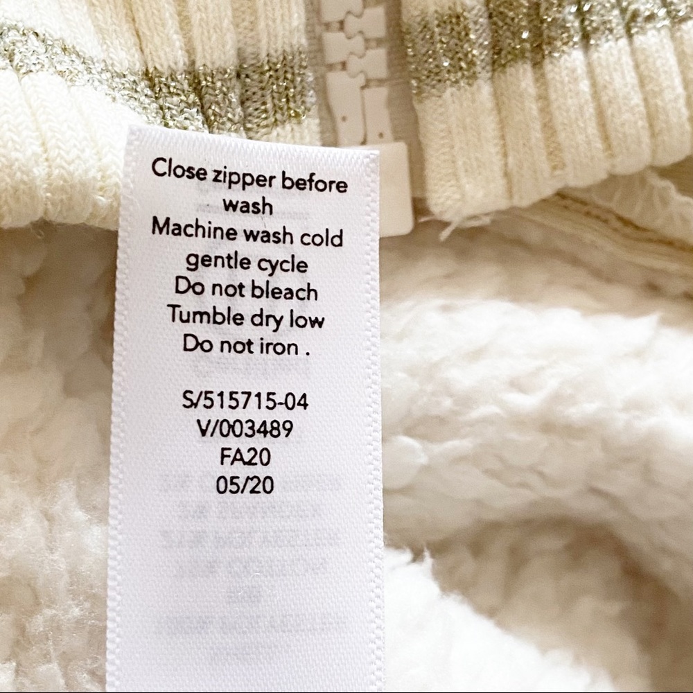 NWT Athleta Tugga Sherpa Jacket Natural Multi XL - Picture 13 of 14